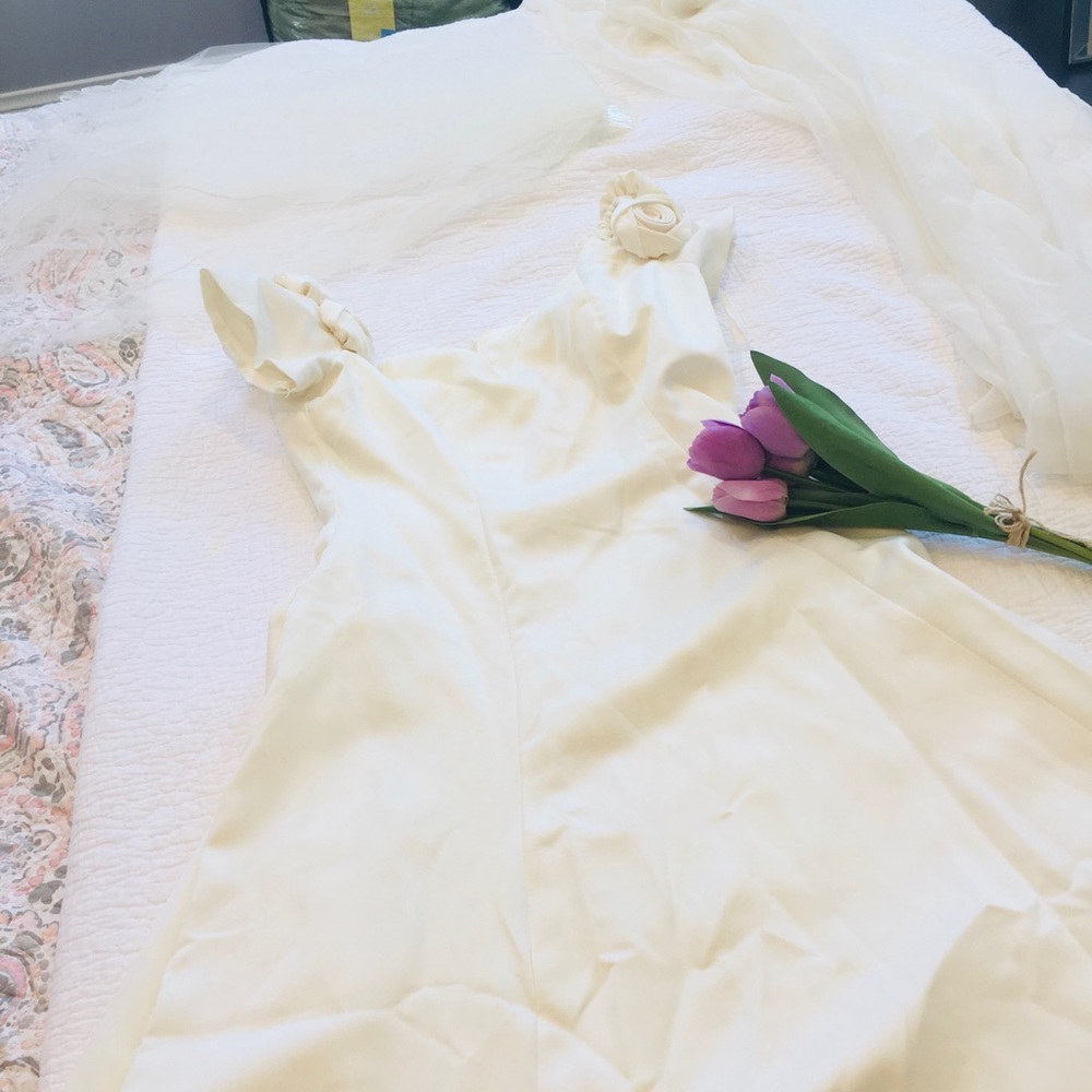 Moving Sale !Romantic vintage wedding Dress🤍🤍🤍💍👡💐💐💐Y2K - Picture 4 of 9